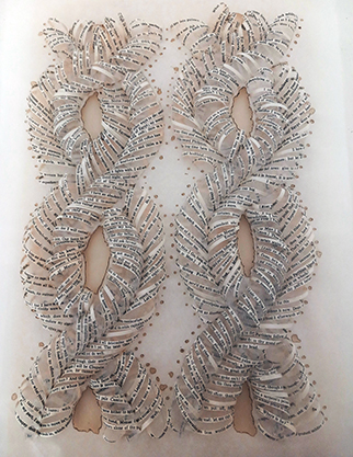 Entwined, book art by Thurle Wright