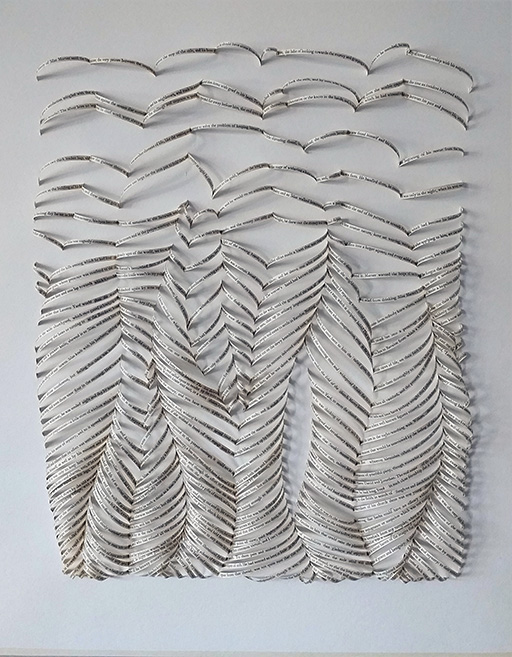 Silas Marner Weave, book art by Thurle Wright